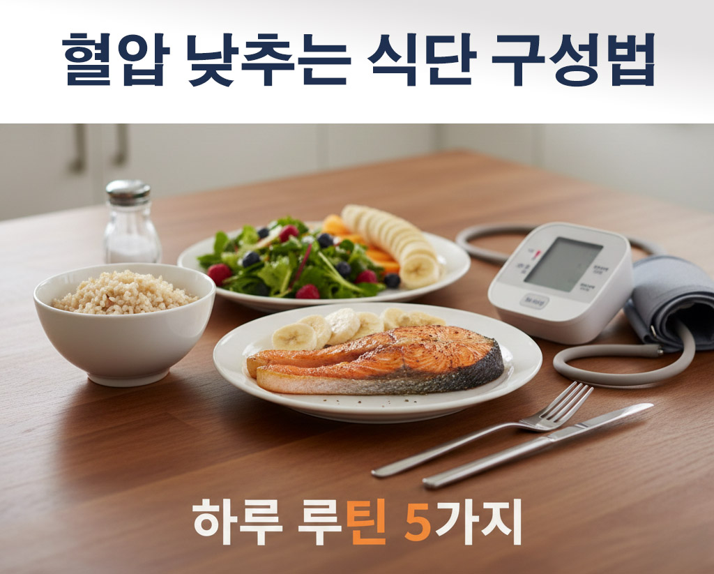 혈압 낮추는 식단 구성법: 하루 루틴 5가지