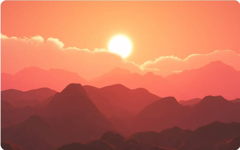 해가 뜨는 모습