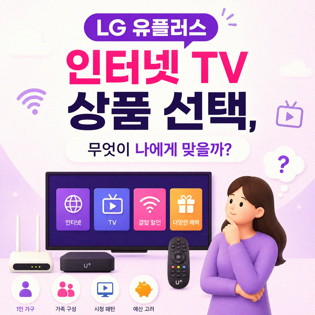 LG 유플러스 인터넷 TV, 어떤 상품이 나에게 맞을까