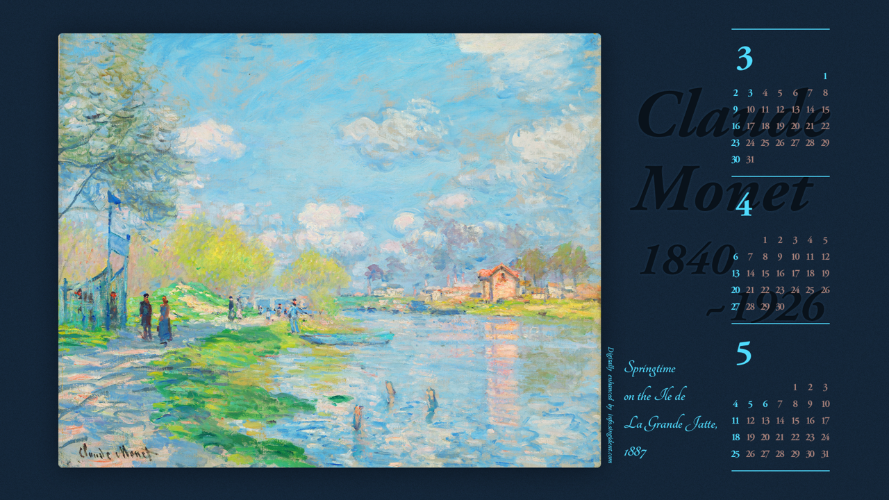 13 그랑자트섬의 봄 B - 2025년4월 노트북배경화면