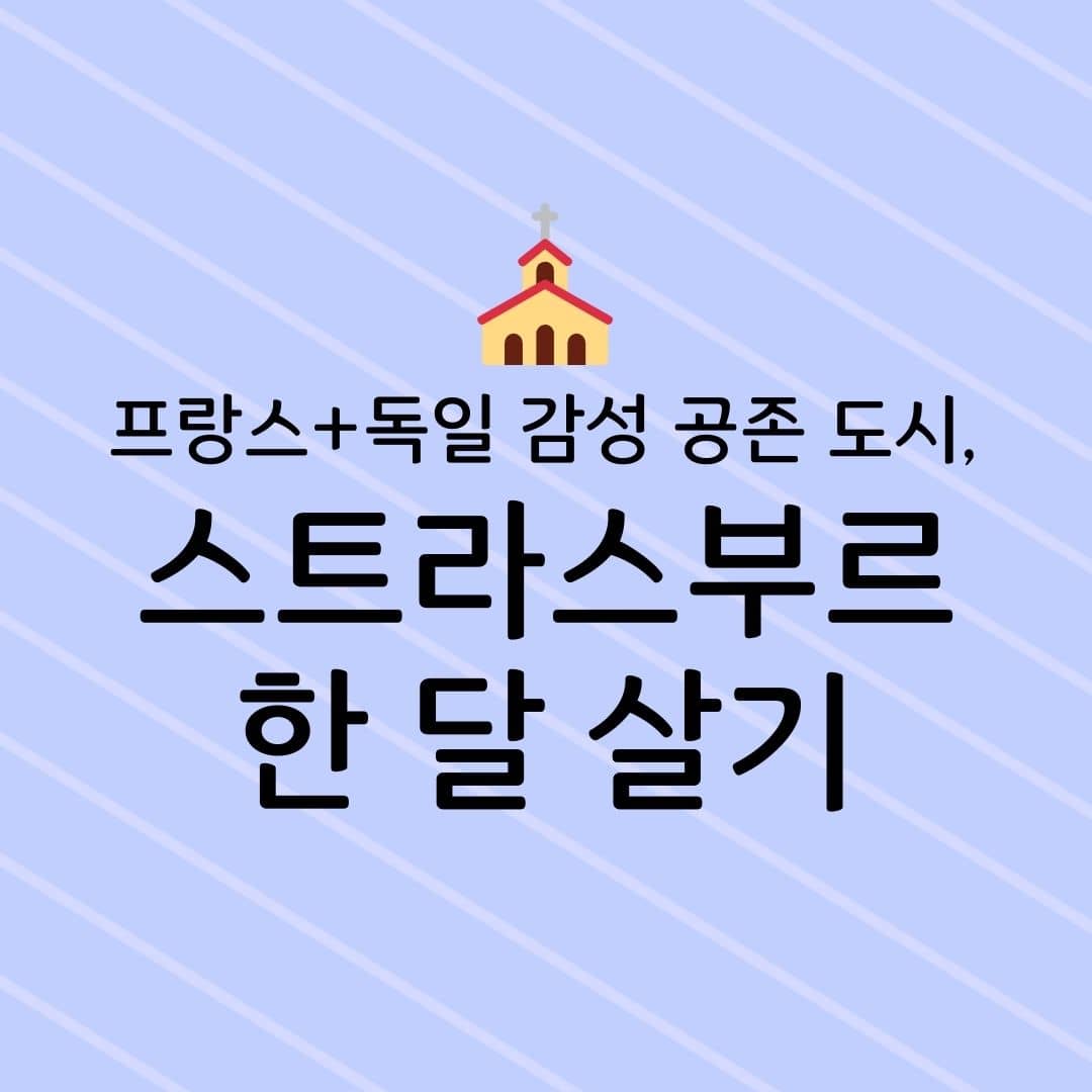 프랑스+독일 감성 공존 도시, 스트라스부르 한 달 살기