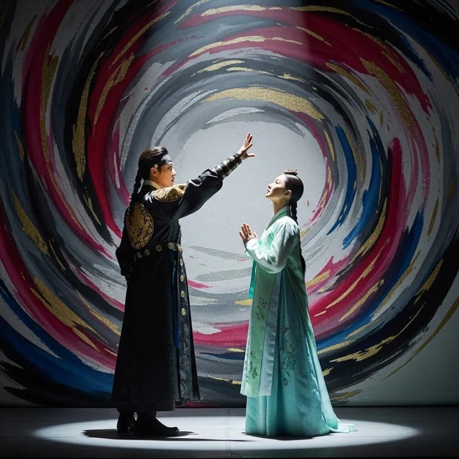 운명에 맞서는 인물들의 애절한 표정