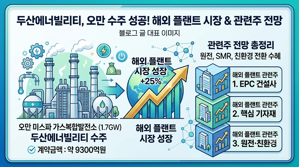 두산에너빌리티 오만 자벨 파워 수주 의미와 해외 플랜트 관련주 전망 총정리