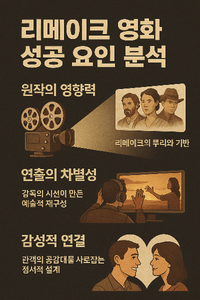리메이크 영화 성공 요인 분석 (원작, 연출, 감성)
