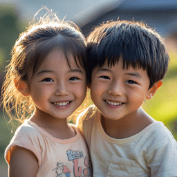 웃고 있는 아이들