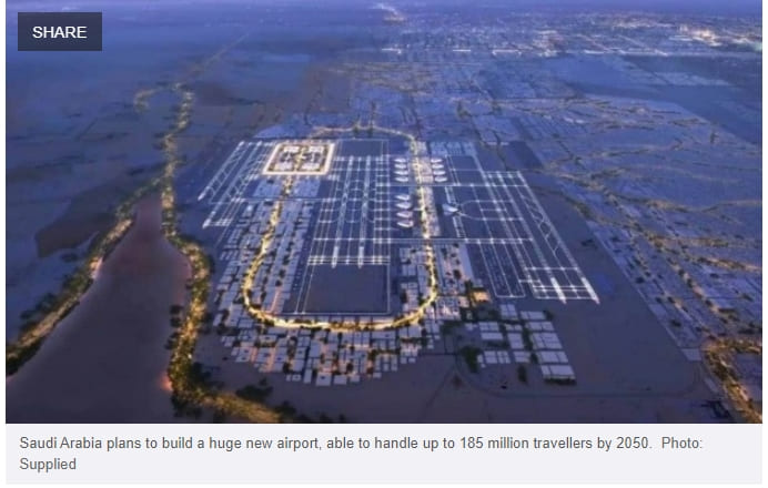 사우디, 공항 사상 최고가 1300조 짜리 킹 살만 국제공항 건립 VIDEO: King Salman International Airport masterplan announced