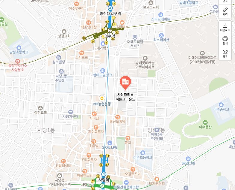 히든그라운드 지도