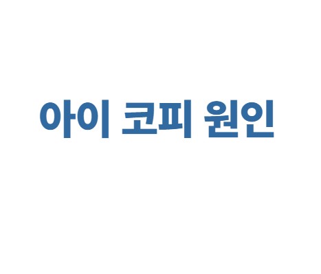 아이 코피 원인