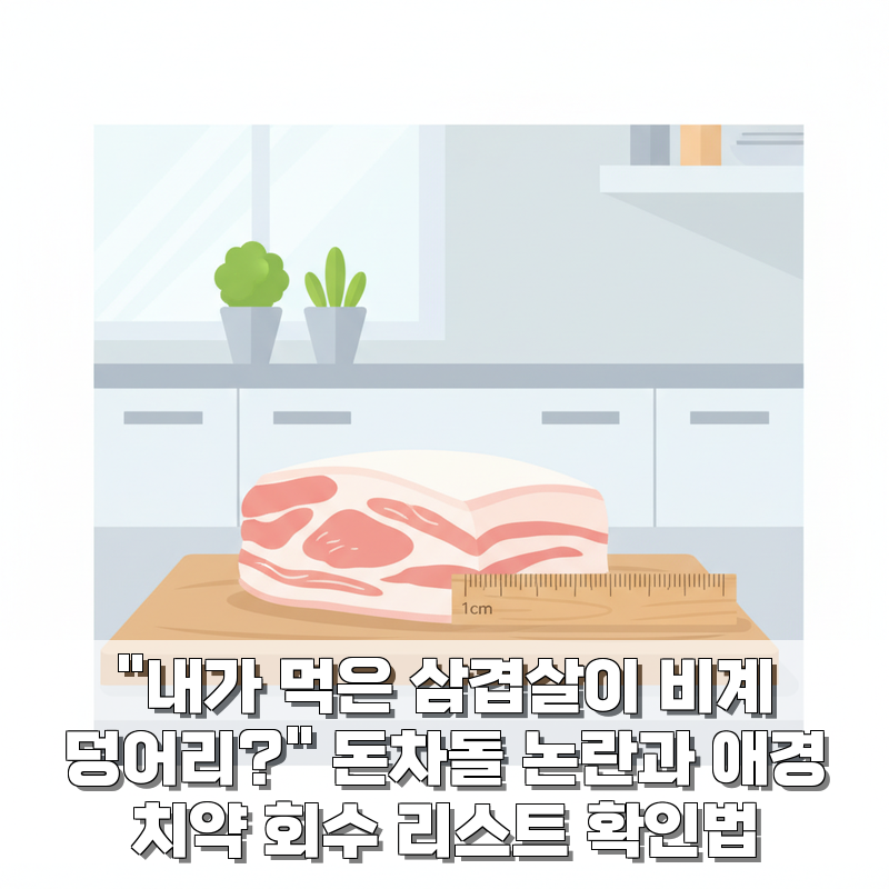 "내가 먹은 삼겹살이 비계 덩어리?" 돈차돌 논란과 애경 치약 회수 리스트 확인법
