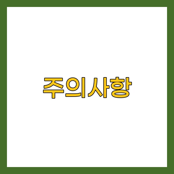 주의사항