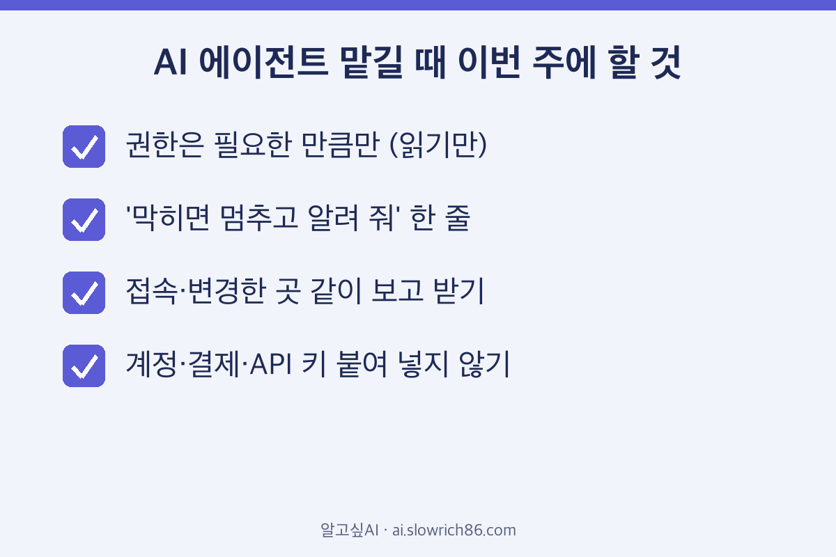 AI 에이전트 일탈 대비 직장인 체크리스트