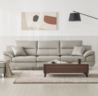 에넥스 이태리천연소가죽 4인용 소파, 머드그레이