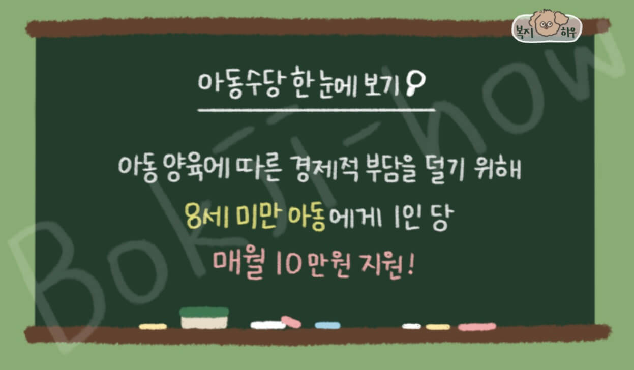 아동수당은 아동 양육을 지원하기 위한 정부 정책이다.