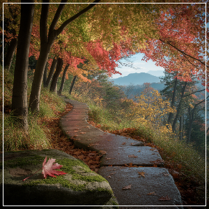 단풍 명소 AI 이미지