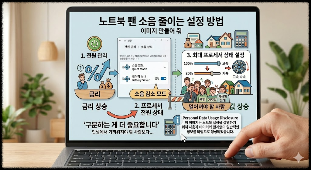 노트북 팬 소음 줄이는 설정 방법