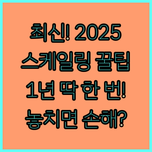 2025년 건강보험 스케일링 적용 대..
