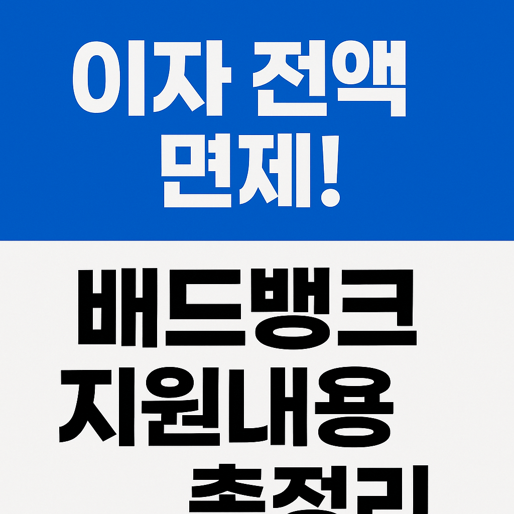 배드뱅크와 새출발기금 차이 비교 인포그래픽