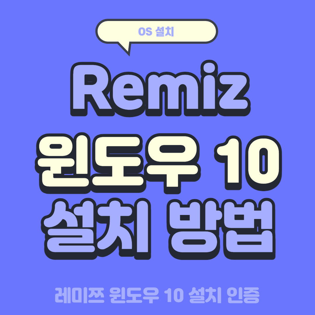 remiz 윈도우 10 설치