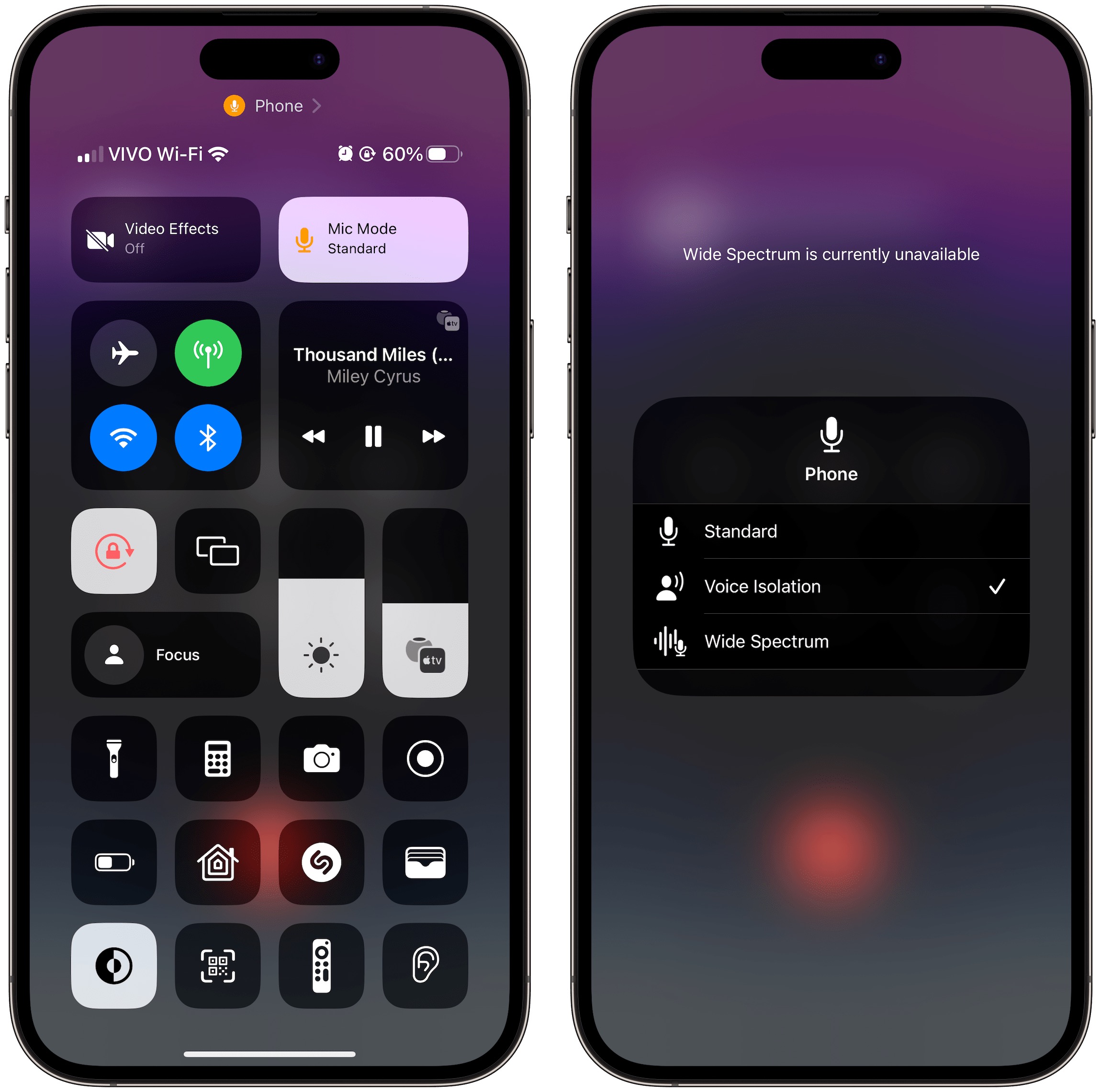 iOS 16.4 '음성분리' 설정