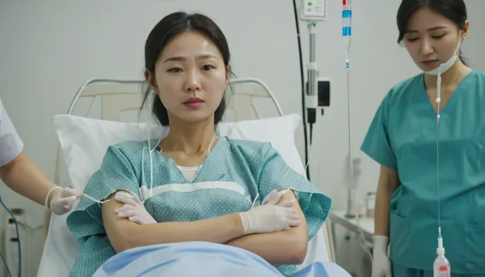 폐암 생존율을 걱정하는 모습