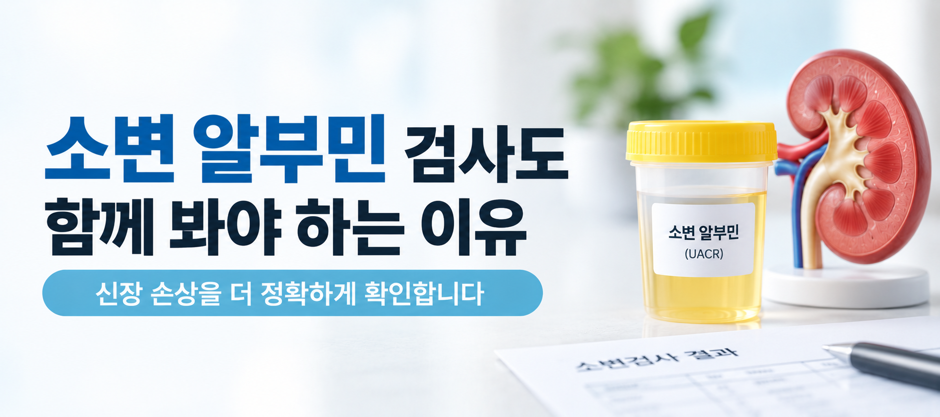 소변 알부민 UACR 검사와 eGFR 신장 기능 평가 이미지