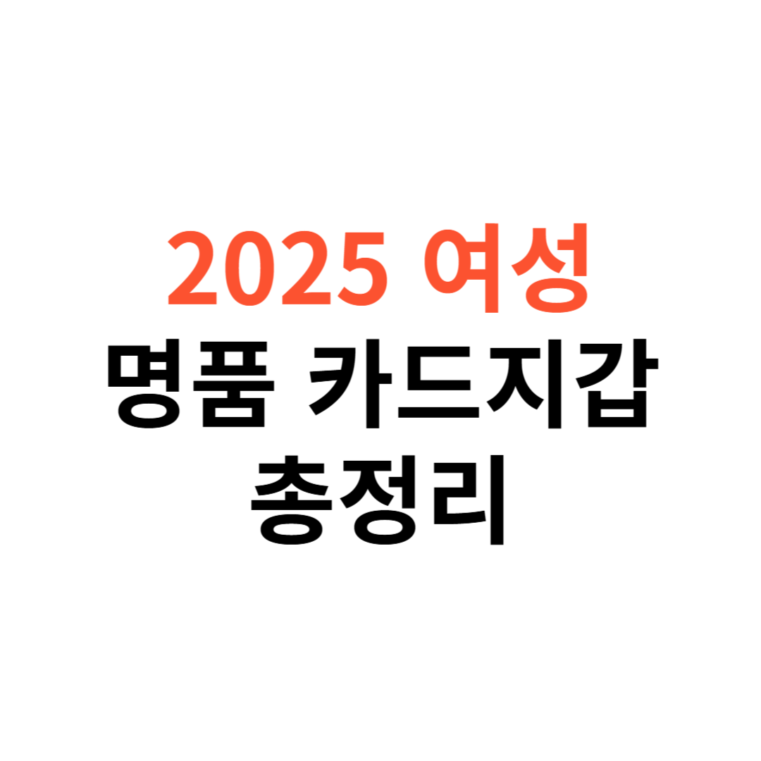 2025 여성 명품 카드지갑