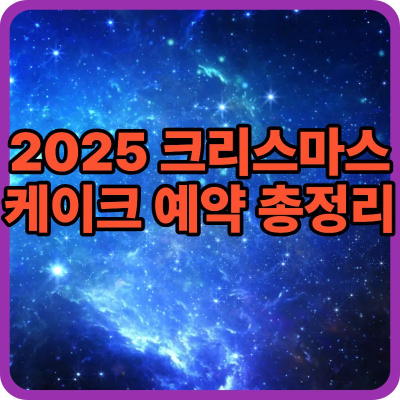 크리스마스 케이크 예약 필수 정보: 브랜드별 가격표·혜택·마감 일정 총정리 (2025년 최신)
