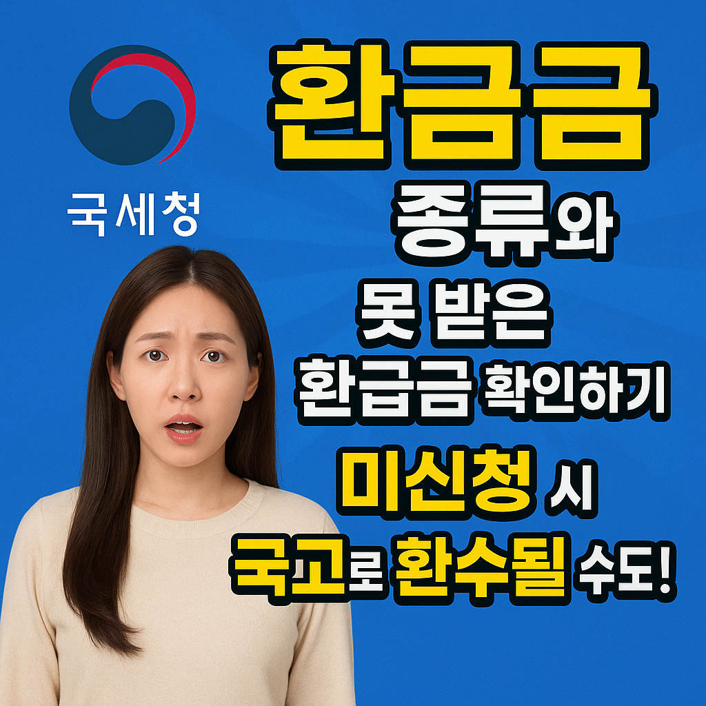 환급금 종류와 못받은 환급금 확인하기 설명 이미지