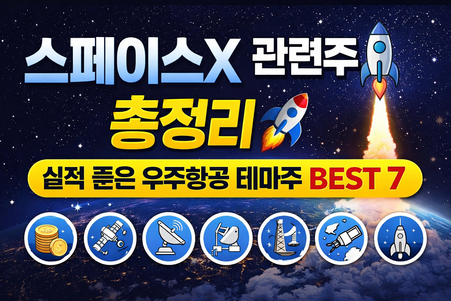 스페이스X 관련주 정리 ,일론 머스크 우주항공 테마주 총정리