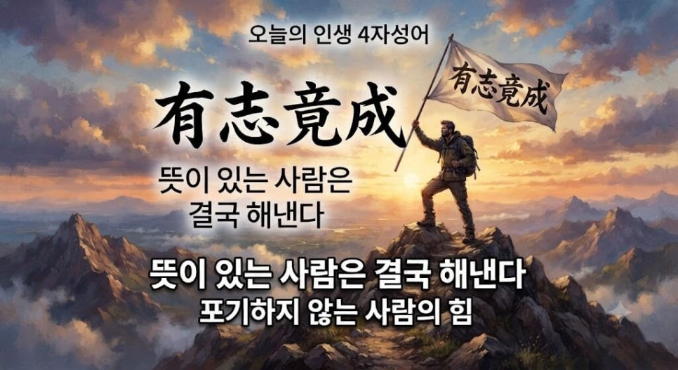 오늘의 4자성어 유지경성 이미지
