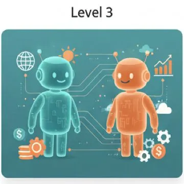 수이-구글: 두 AI 에이전트가 서로 데이터와 서비스를 자동 거래하는 3단계 에이전트 간 결제 시나리오를 보여주는 이미지