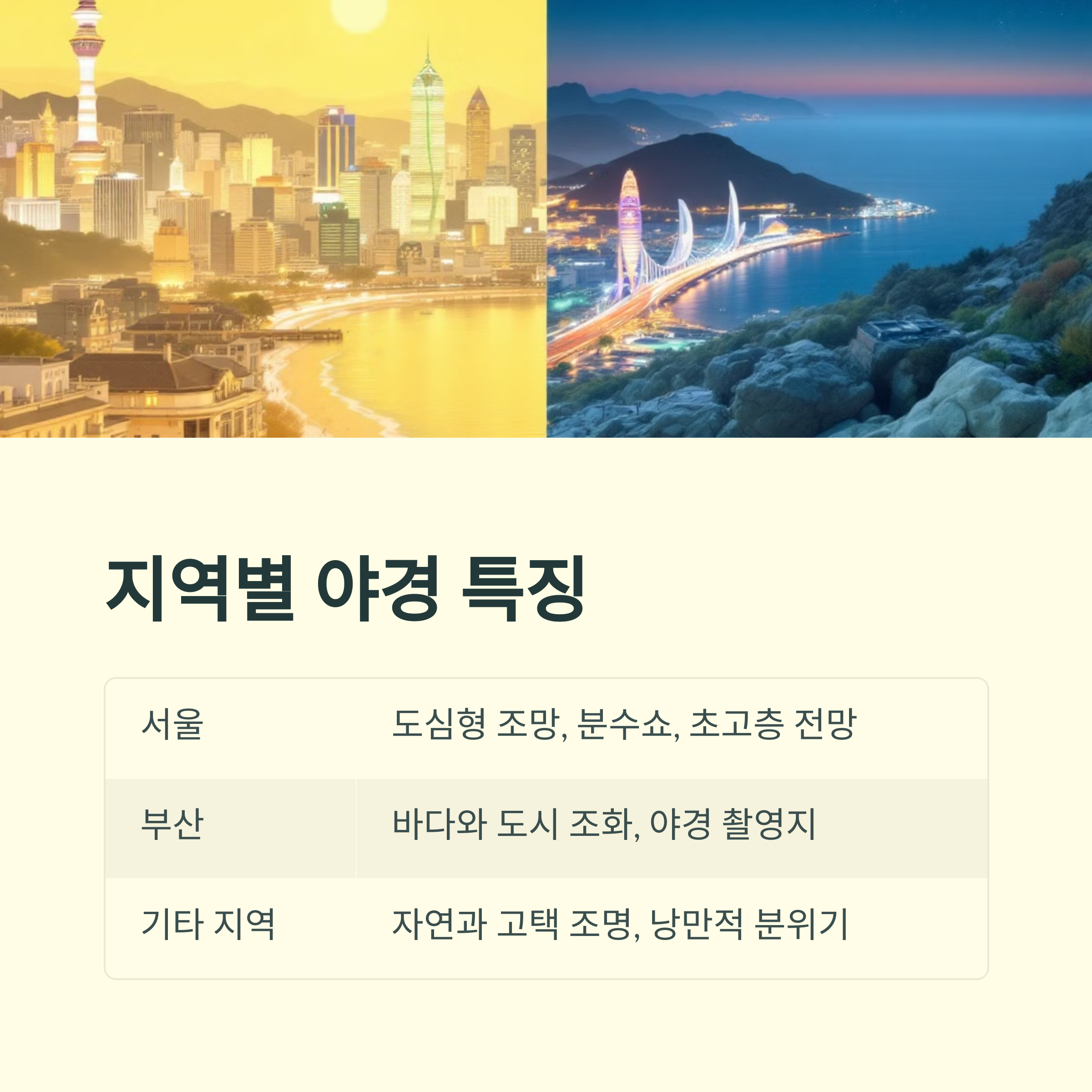 야경 명소 총정리