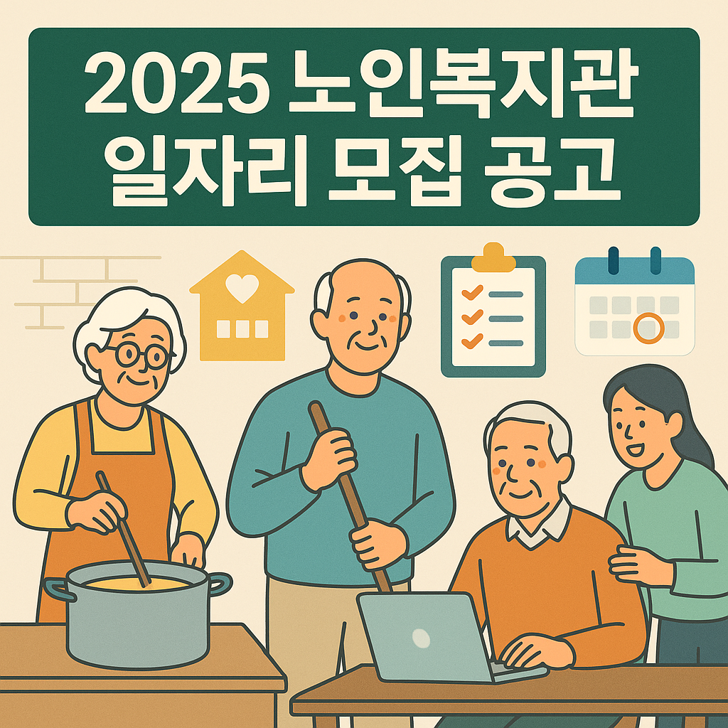 2025 노인복지관 일자리 모집 공고 직종, 신청방법, 자격 총정리