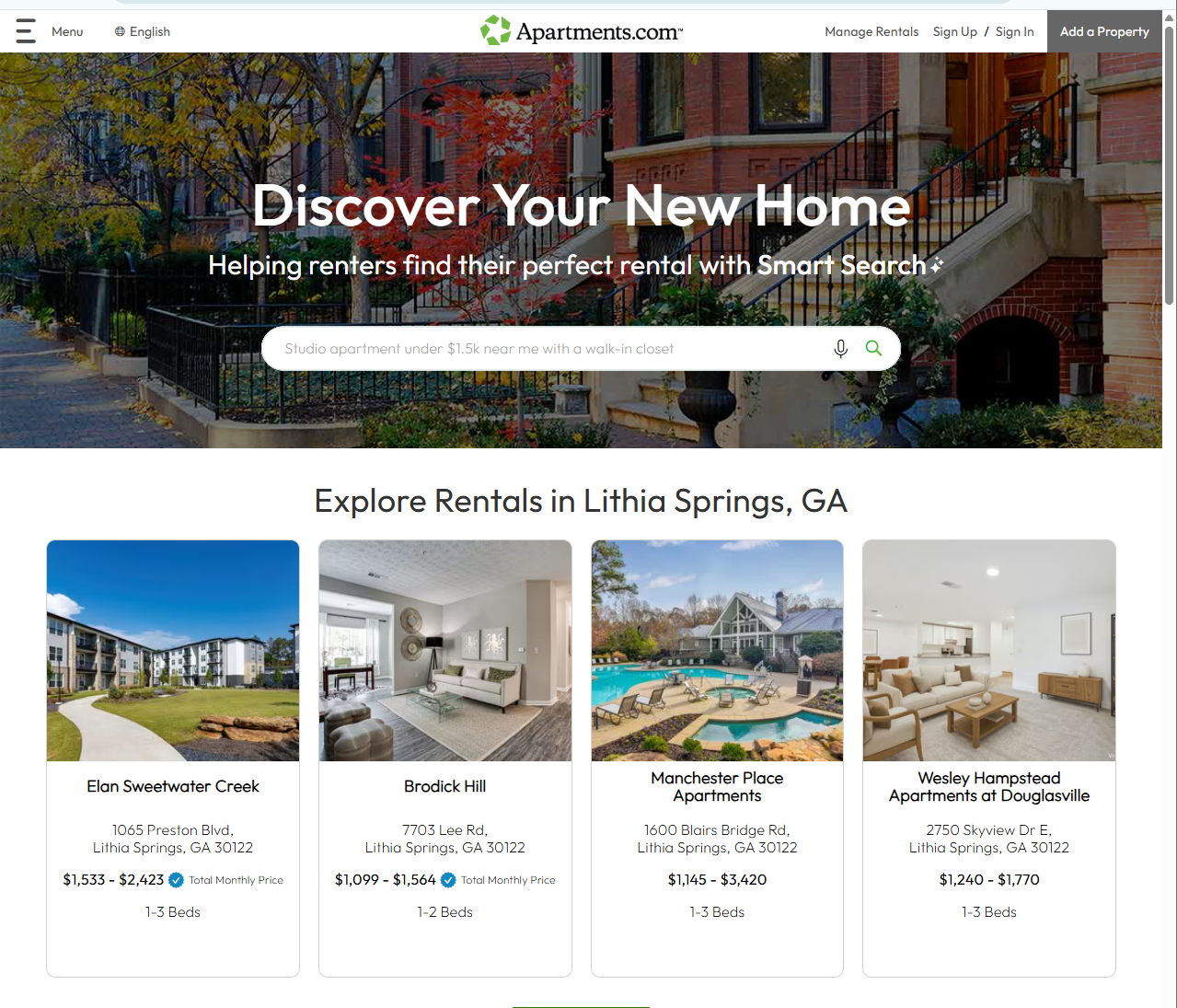 Apartments 사이트