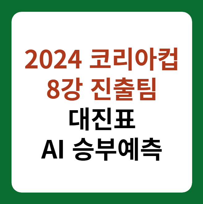 2024 코리아컵 8강 진출팀, 대진표 썸네일 이미지