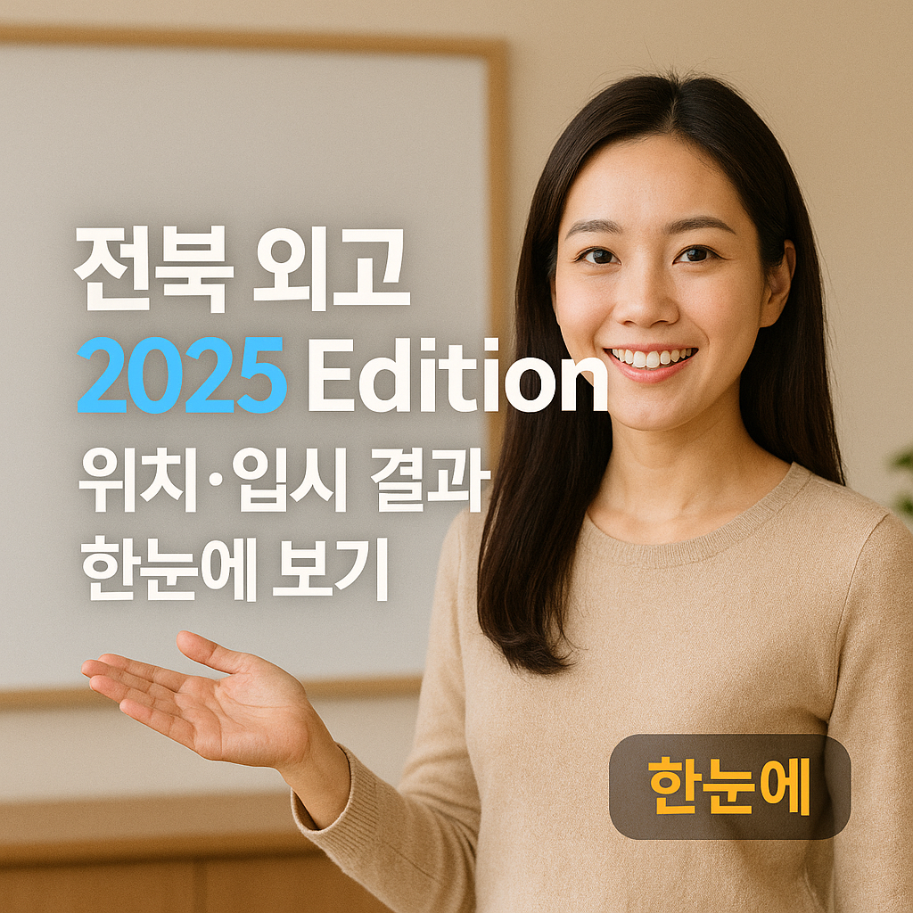전북 외고 2025 Edition | 위치·입시 결과 한눈에 보기