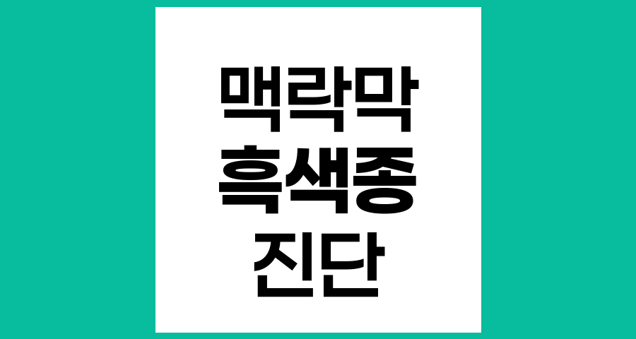 맥락막 흑색종 진단을 위한 주요 검사 방법