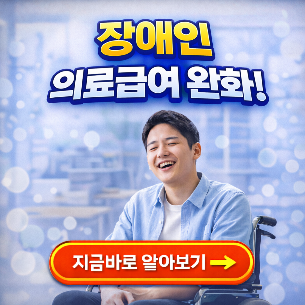 장애인 의료급여 자격 완화! 2026년 달라진 복지 정책 총정리
