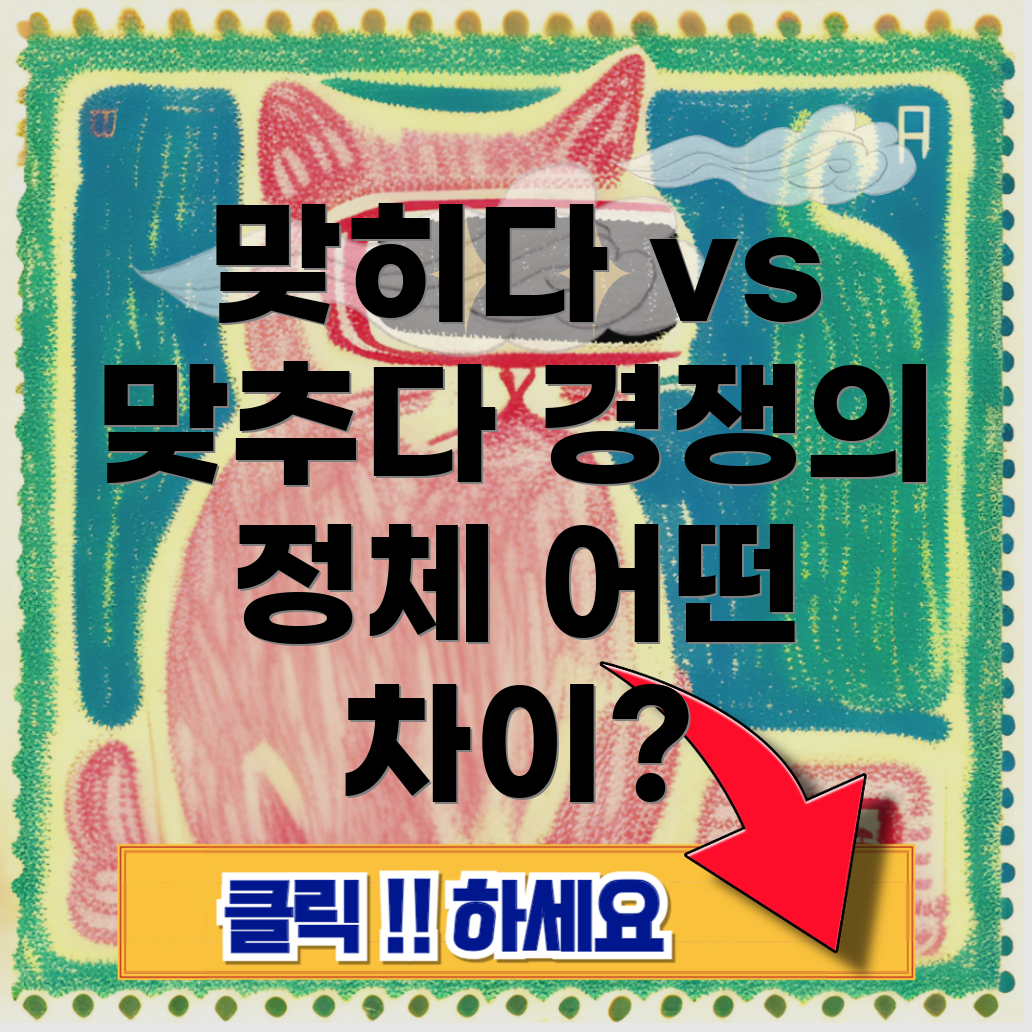 맞히다와 맞추다