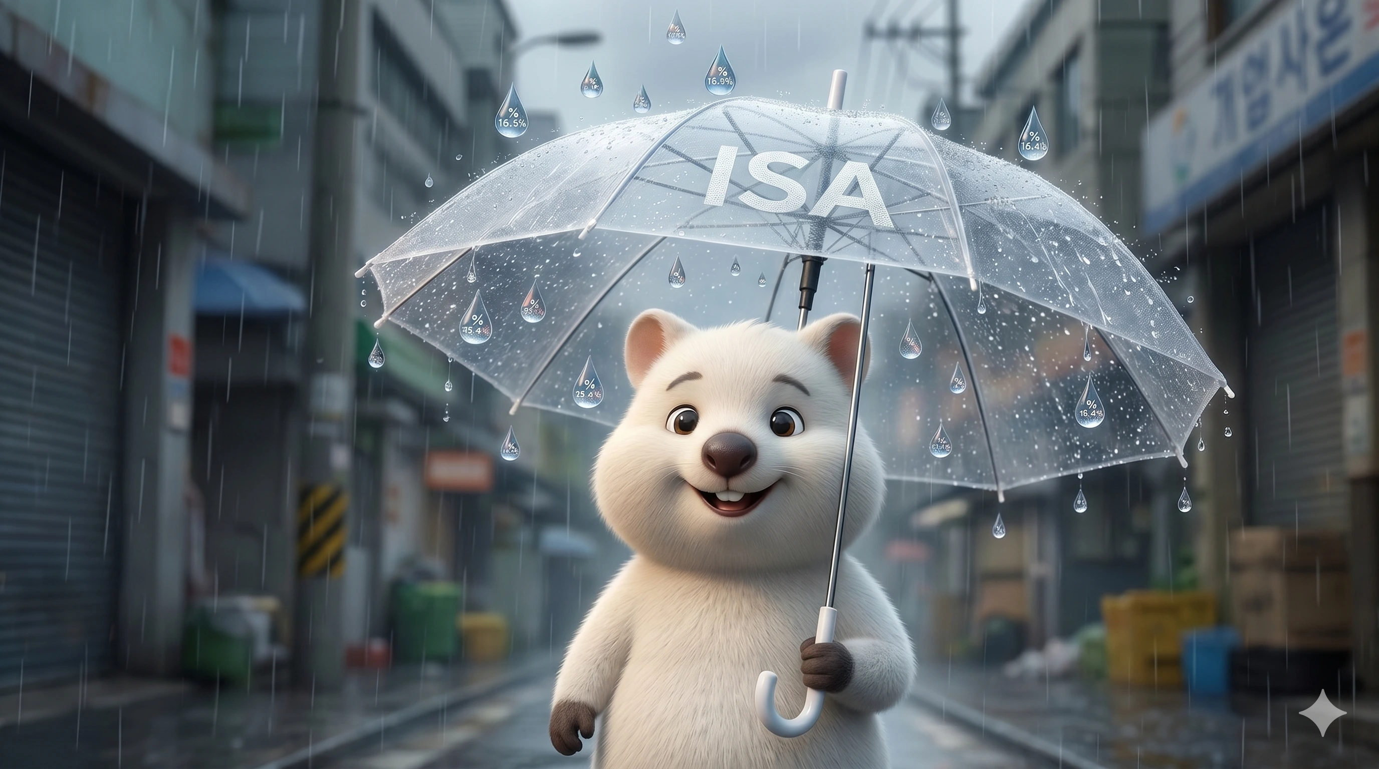 ISA 우산을 쓰고 세금을 막는 백쿼카