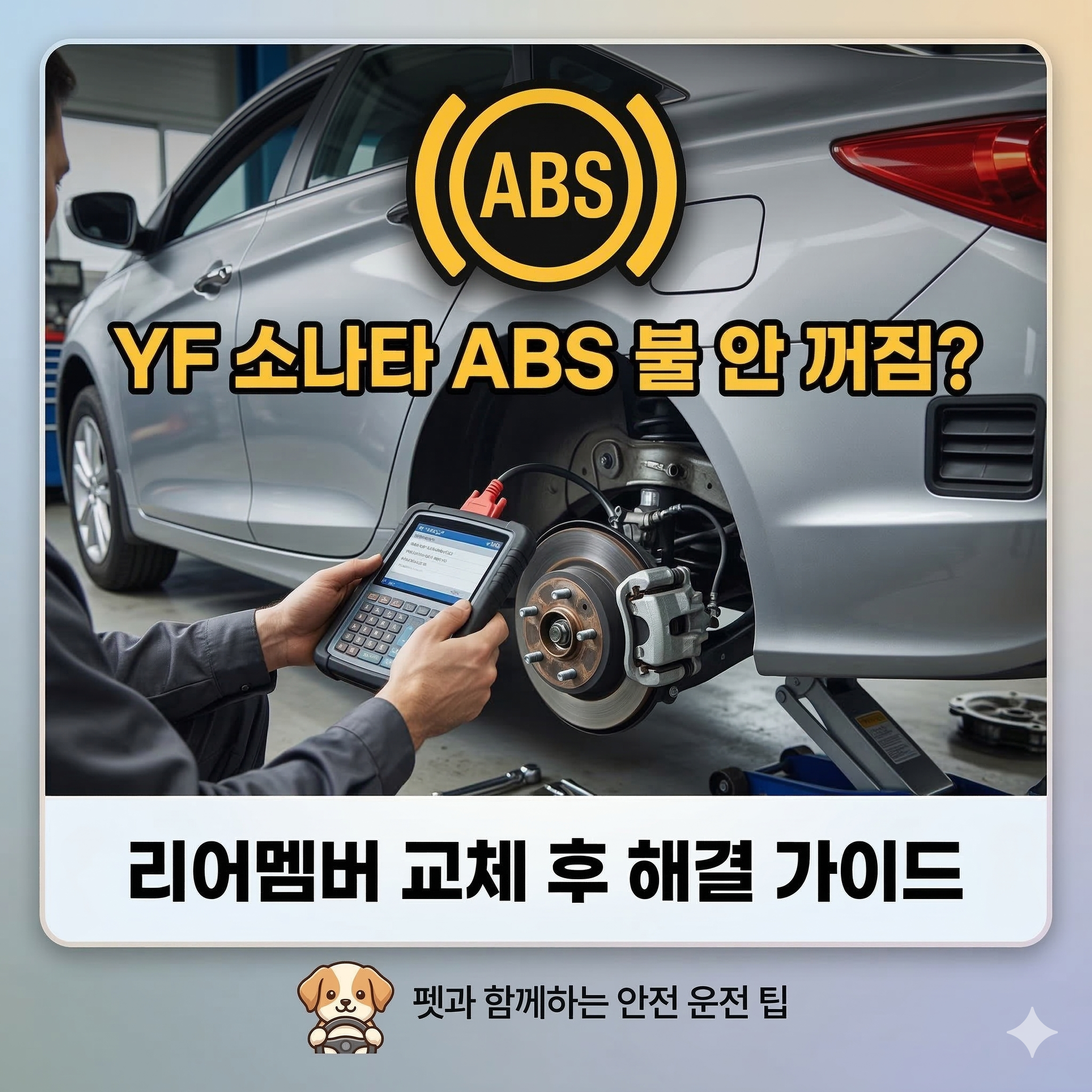 YF소나타 리어멤버 교체 후 ABS 경고등 점등 해결 가이드