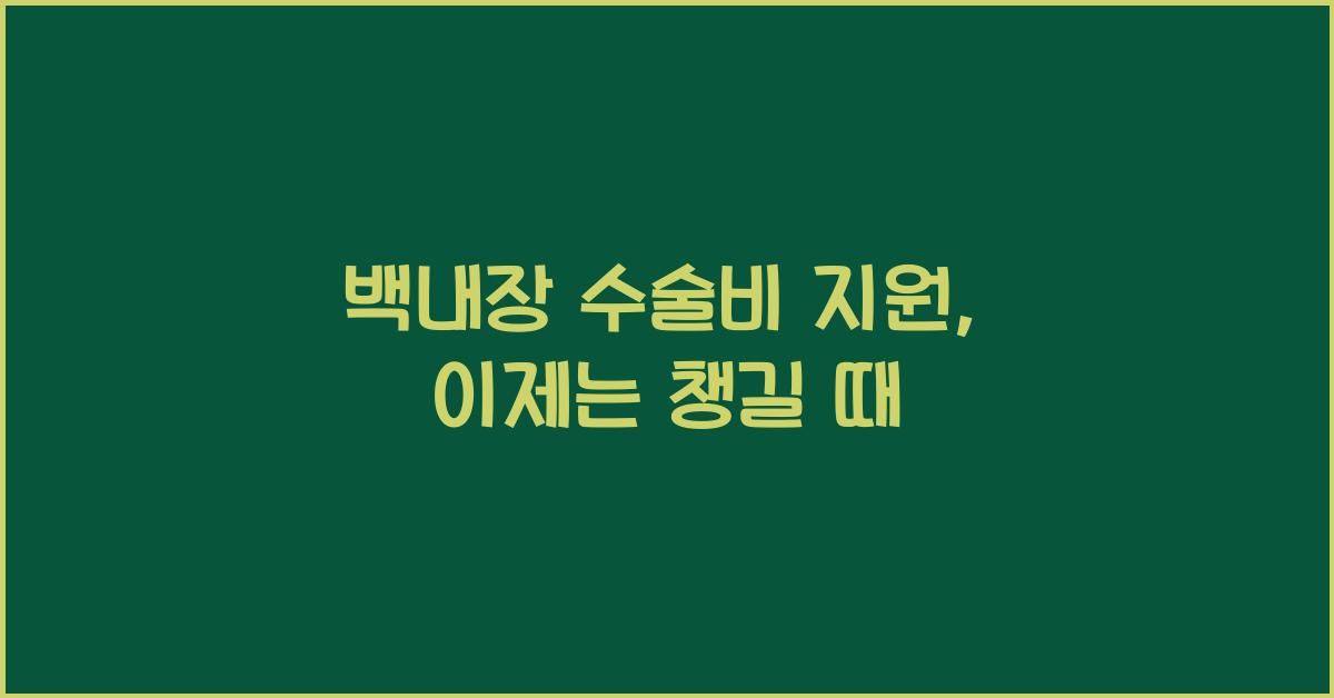 백내장 수술비 지원