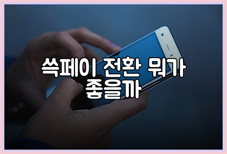 쓱페이 전환 뭐가 좋을까