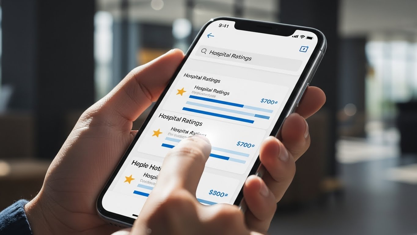 건강보험심사평가원 등 공신력 있는 사이트를 통해 신뢰할 수 있는 척추 병원을 검색하는 모습