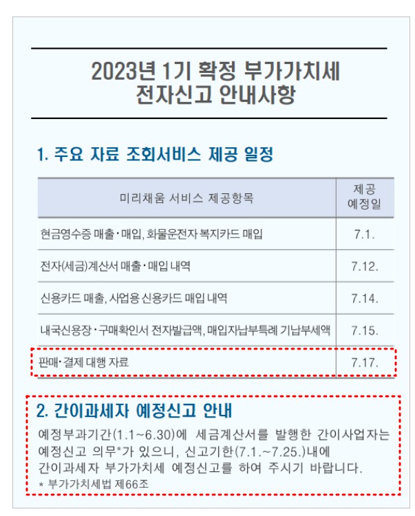 홈택스 부가세 셀프 신고 방법