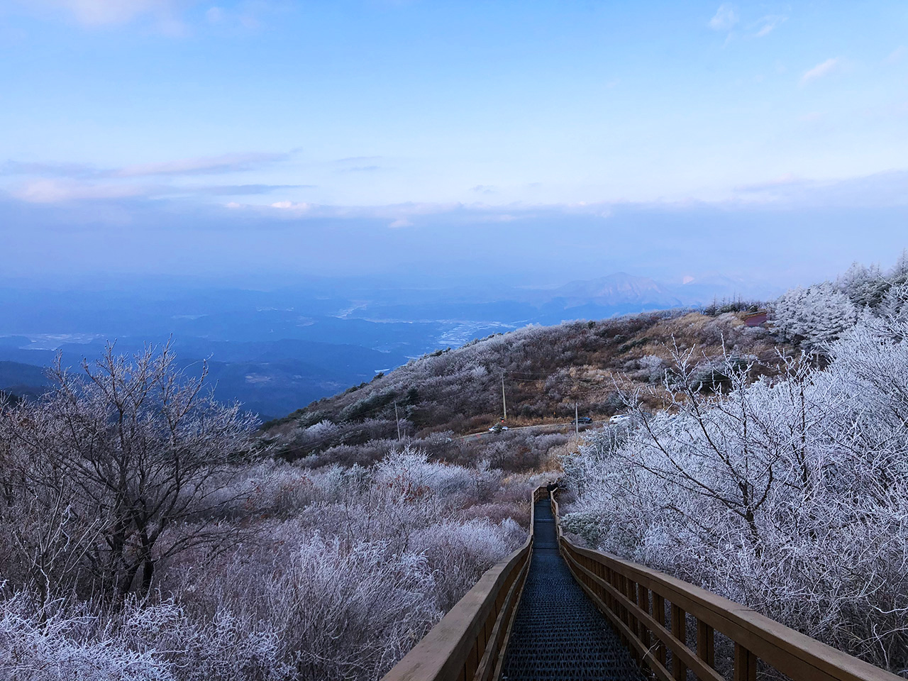비로봉 하산길