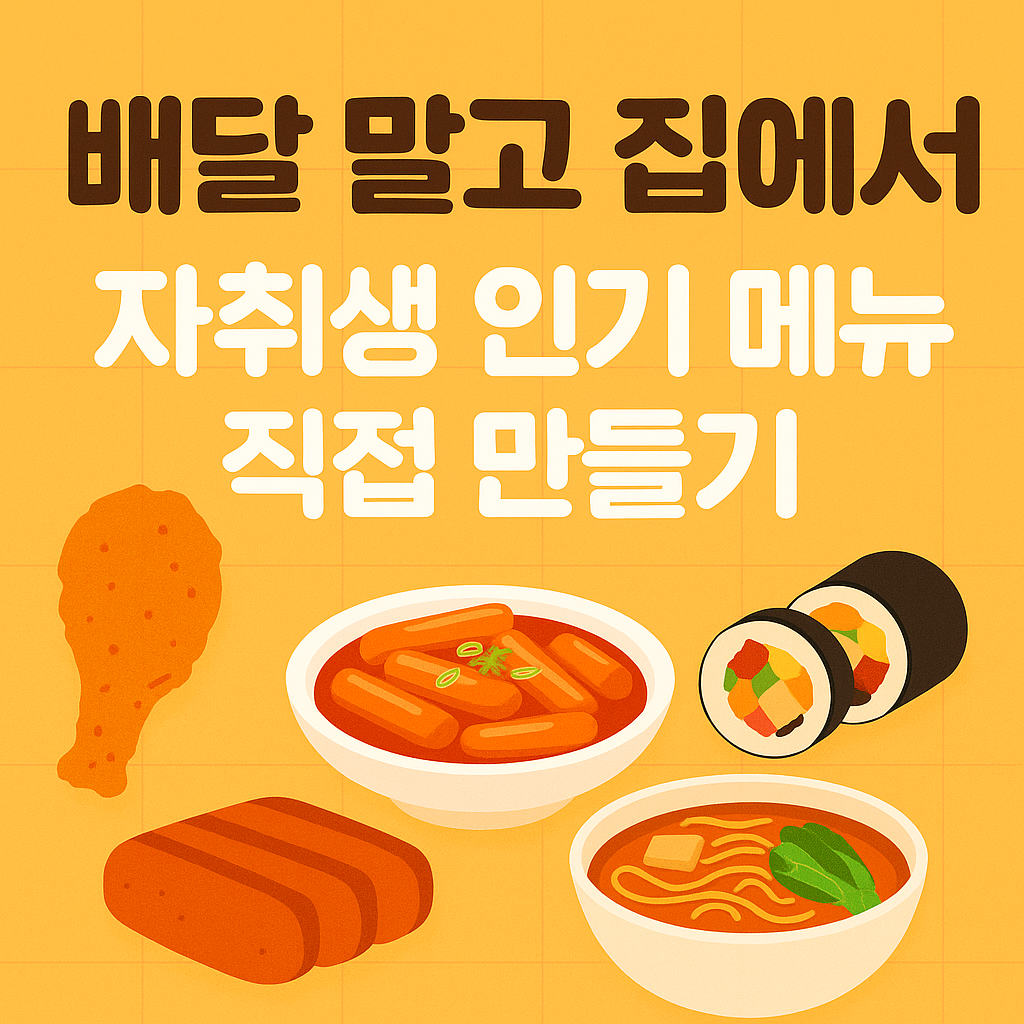 자취생 인기 메뉴 직접 만들기