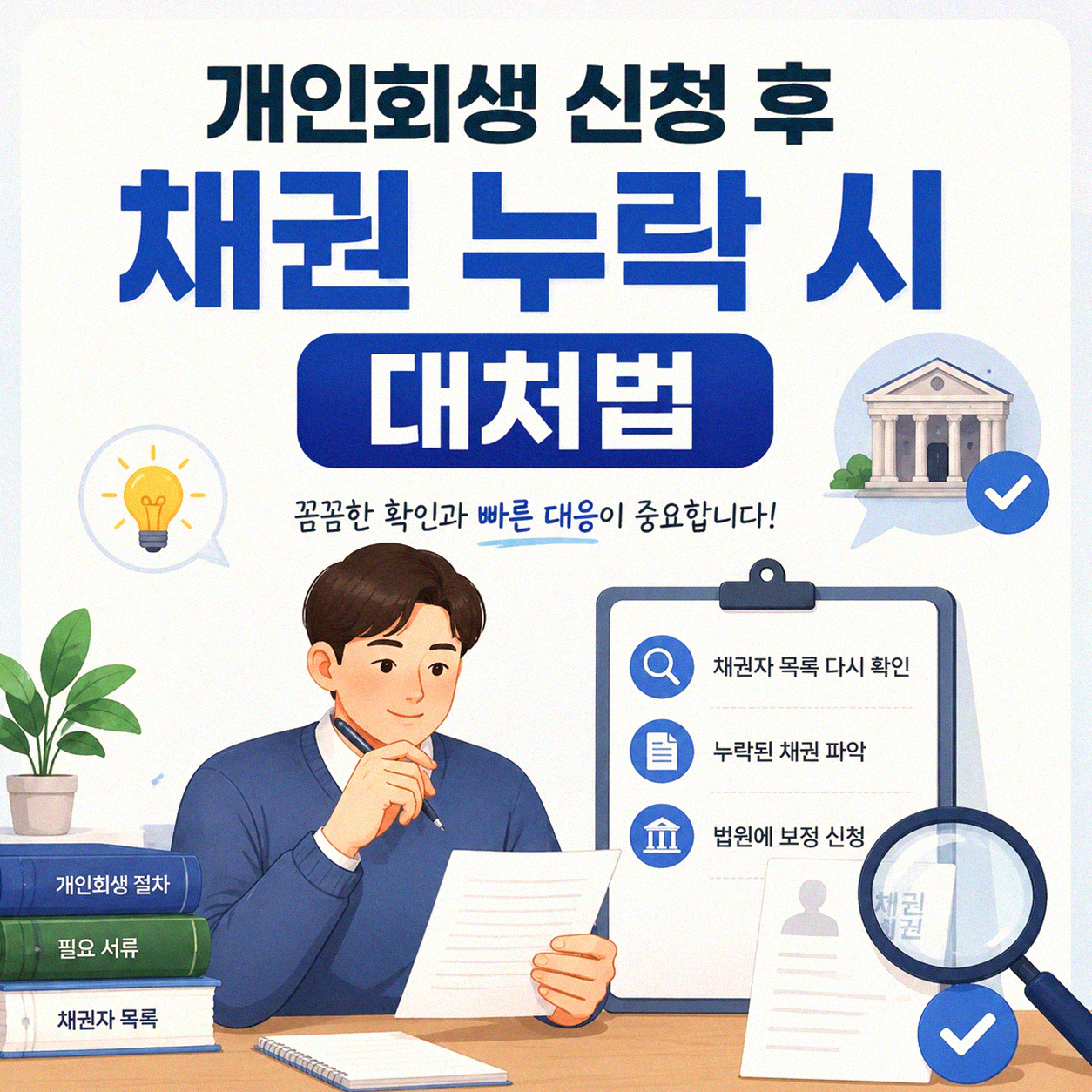 개인회생 절차 중 깜빡했던 채권, 어떻게 해야 할까