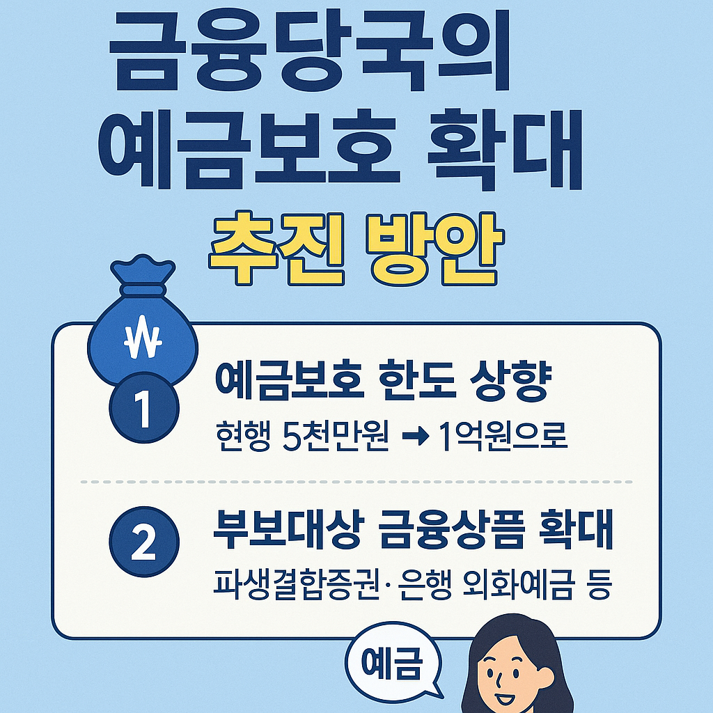 금융당국의 예금보호 확대 인포그래픽