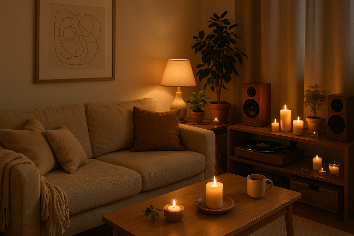 향이 퍼지는 조용한 거실